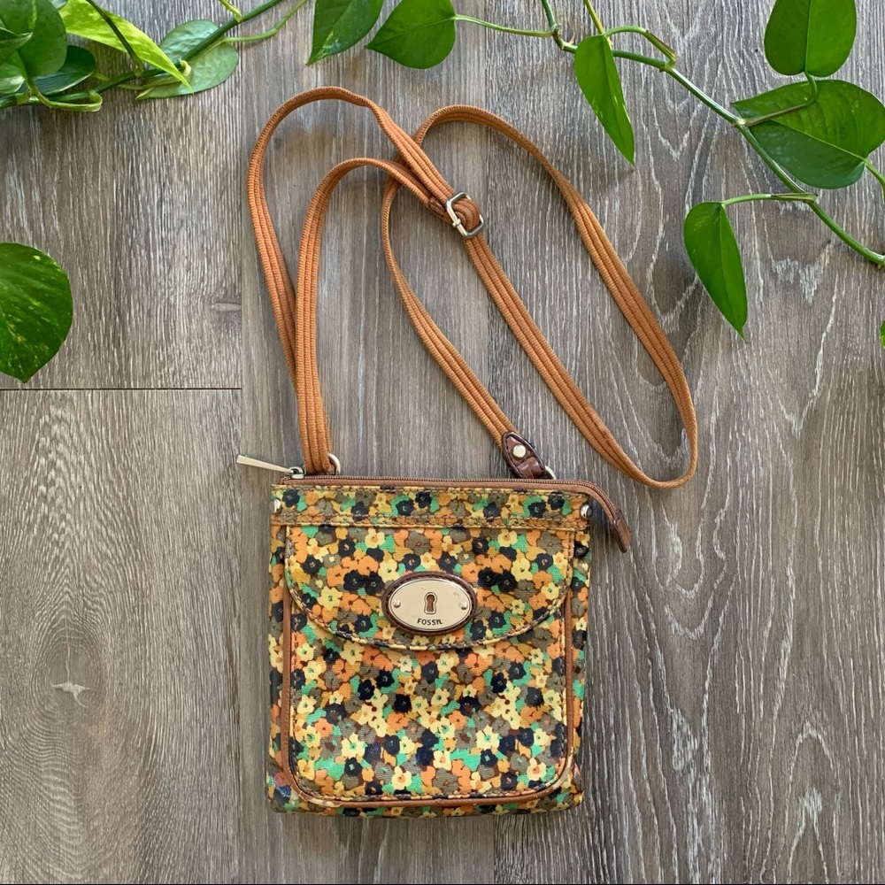 Fossil Crossbody Multicolour Floral Purse